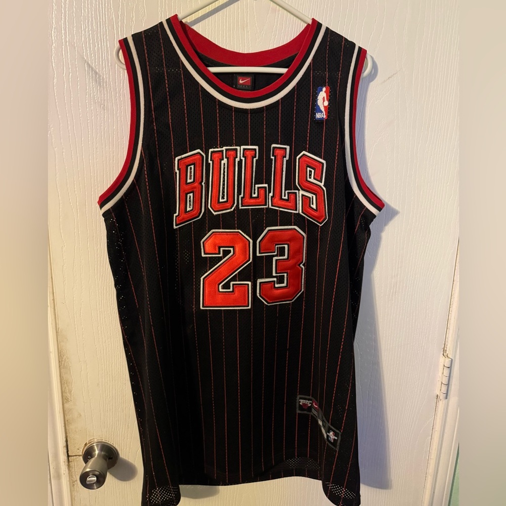 Nike Team NBA Michael Jordan Chicago Bulls 50th Anniversary Pinstripe Jersey
